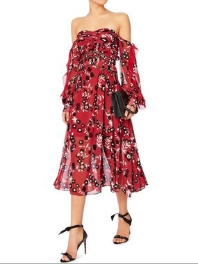 self-portrait grosgrain-trimmed corded lace mini dress SELF-PORTRAIT Grosgrain-Trimmed Corded Lace Mini Dress